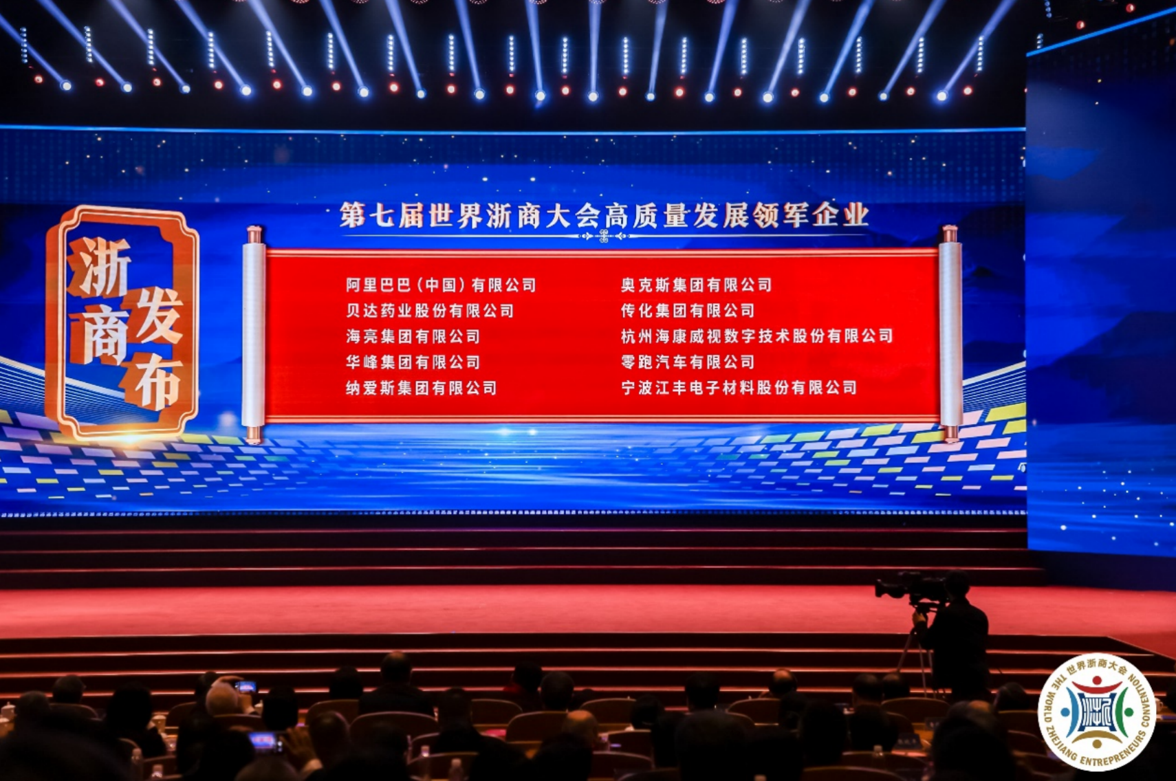 朱江明出席世界浙商大会 零跑入选高质量发展领军企业典型样本